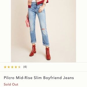 Anthro Pilcro Boyfriend Jean